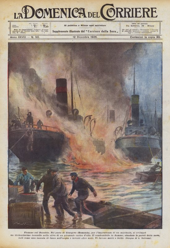Flames on the Danube by Achille Beltrame