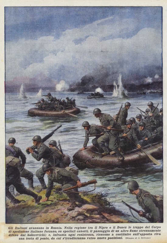 The Italians Advance in Russia by Achille Beltrame