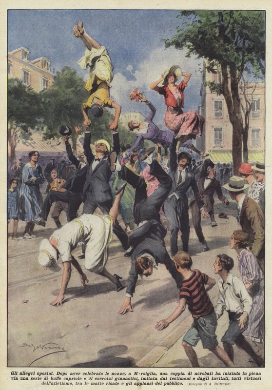 The Cheerful Newlyweds by Achille Beltrame