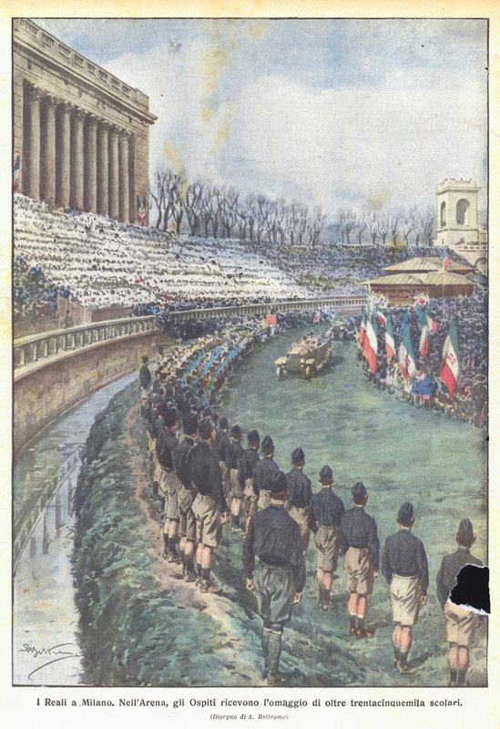 The Royals in Milan by Achille Beltrame