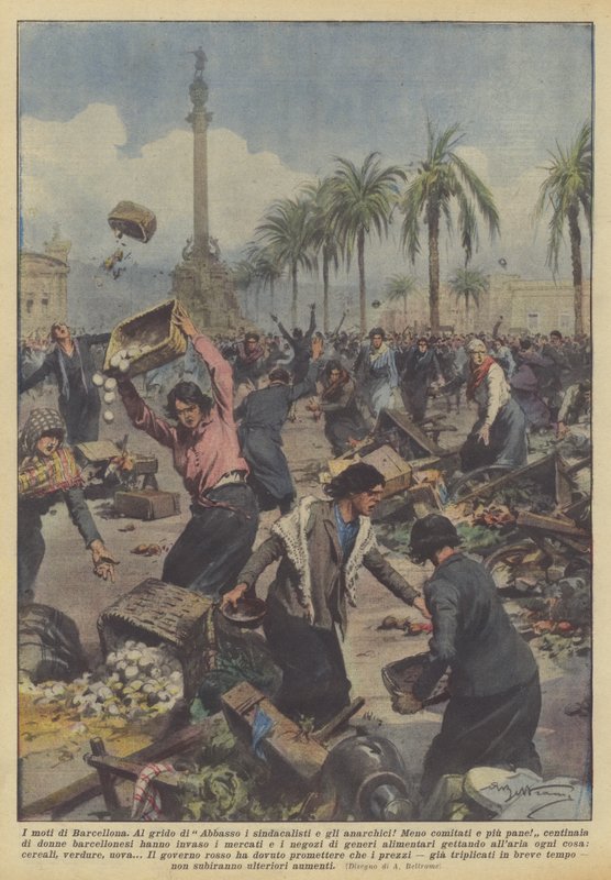 The Riots of Barcelona by Achille Beltrame