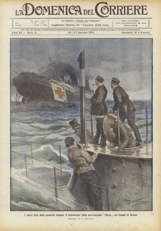 The New Feats of German Piracy by Achille Beltrame