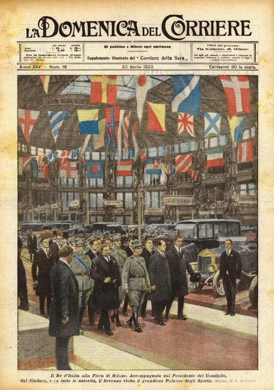 The King of Italy at the Milan Fair by Achille Beltrame