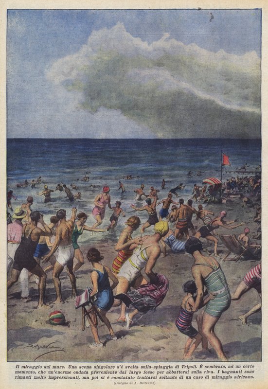The mirage on the sea by Achille Beltrame
