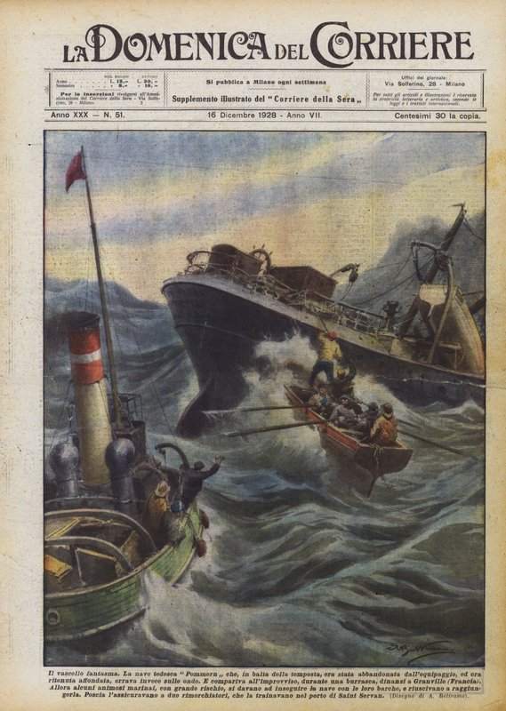 The ghost ship by Achille Beltrame