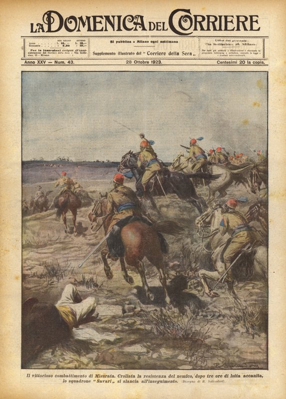 The Victorious Battle of Misurata by Achille Beltrame