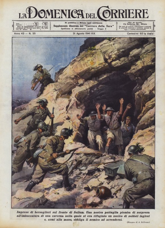 Exploits of Bersaglieri on the Sollum Front by Achille Beltrame