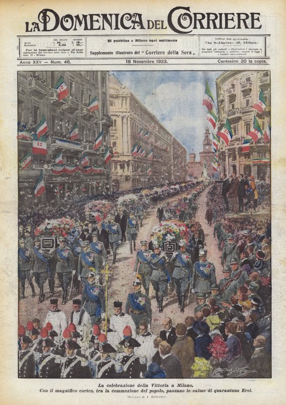 The Celebration of Victory in Milan by Achille Beltrame