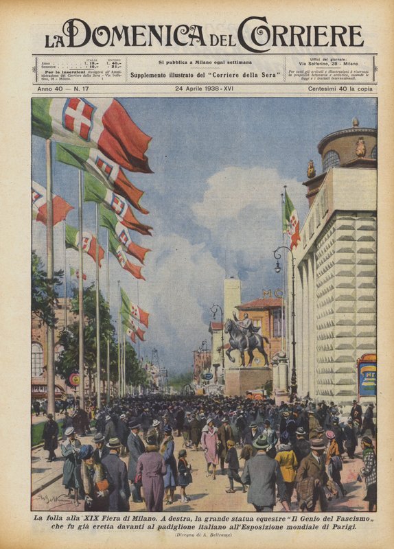 The Crowd at the XIX Milan Fair by Achille Beltrame