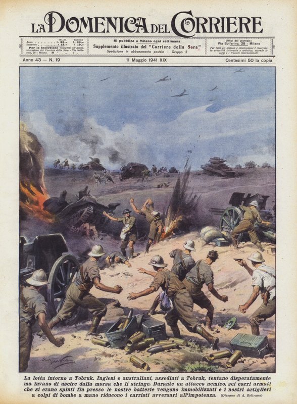 The Fight Around Tobruk by Achille Beltrame