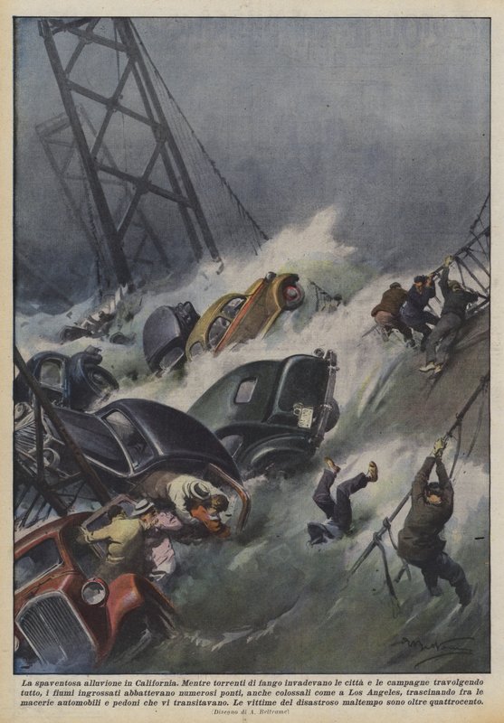 The Terrifying Flood in California by Achille Beltrame