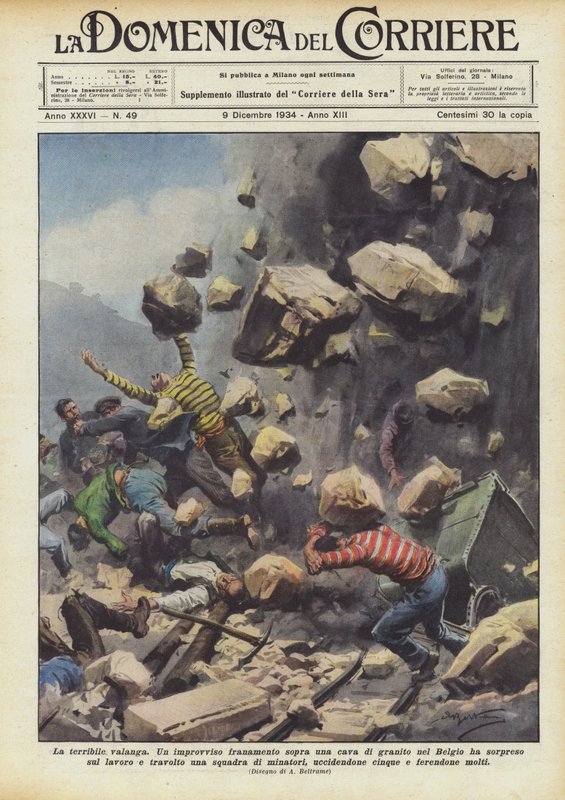 The Terrible Avalanche by Achille Beltrame