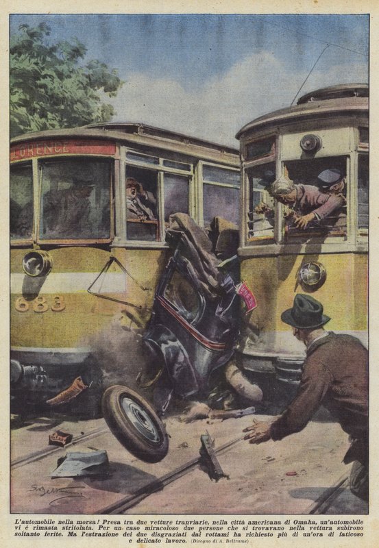 The Car in the Grip! by Achille Beltrame