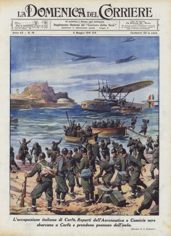 The Italian Occupation of Corfu by Achille Beltrame
