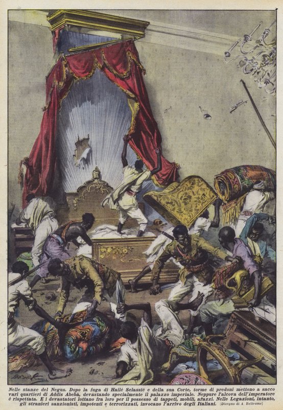 In the Rooms of the Negus by Achille Beltrame