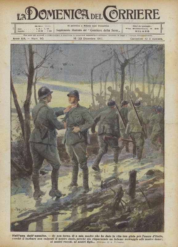 At the Hour of the Assault by Achille Beltrame