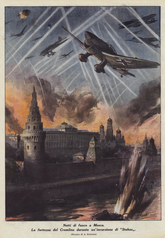 Nights of Fire in Moscow by Achille Beltrame