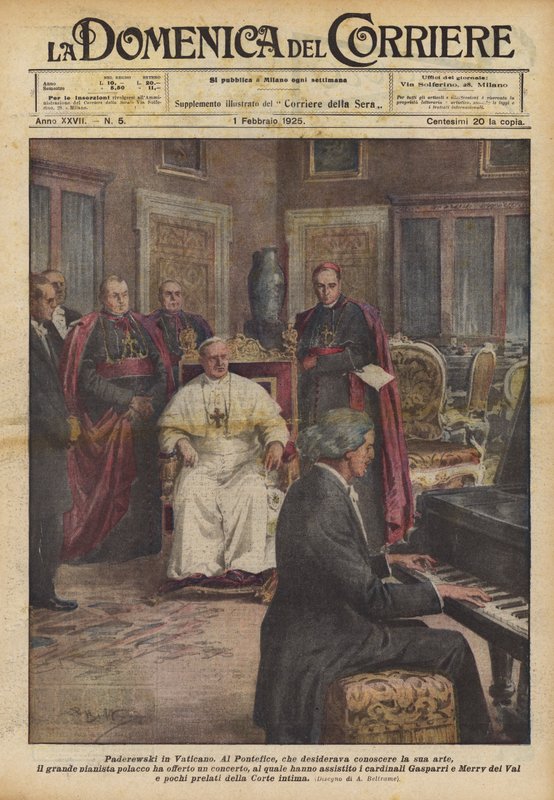 Paderewski in the Vatican by Achille Beltrame