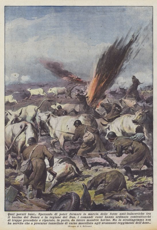 Those Poor Oxen by Achille Beltrame
