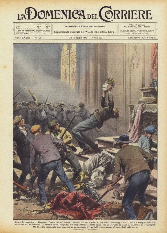 Barbaric scenes in Seville by Achille Beltrame