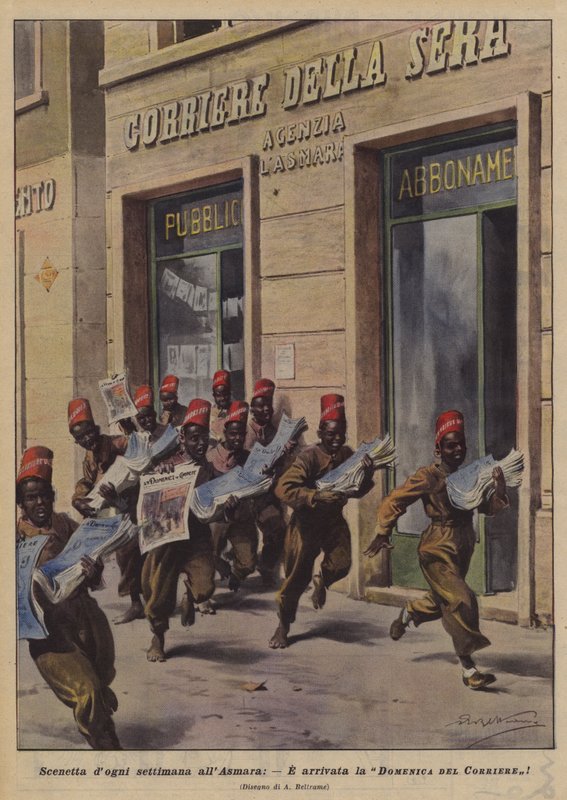 A Weekly Scene in Asmara by Achille Beltrame