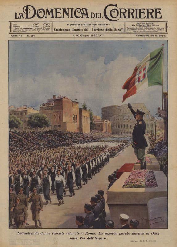 Seventy Thousand Fascist Women Gathered in Rome by Achille Beltrame
