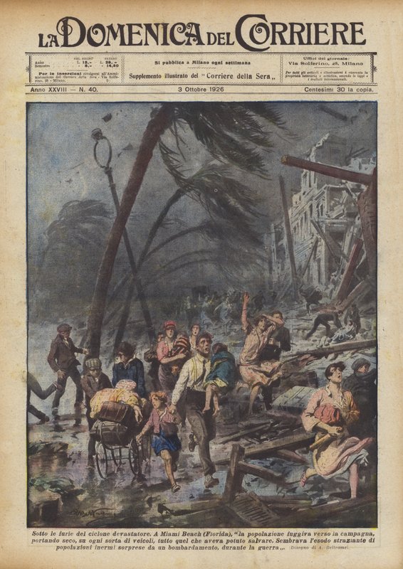 Under the Fury of the Devastating Cyclone by Achille Beltrame