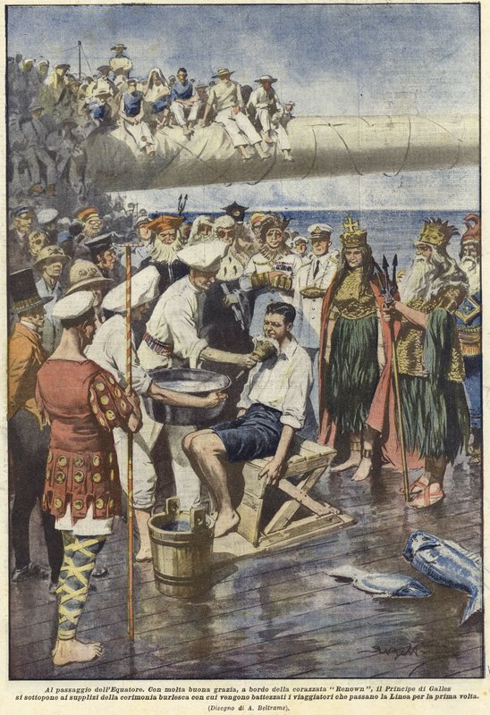 The passage of the equator by Achille Beltrame