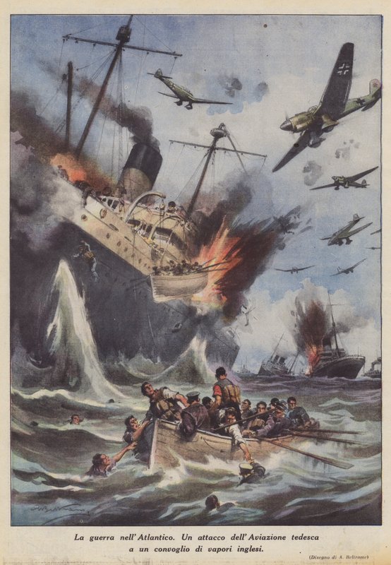 The War in the Atlantic by Achille Beltrame