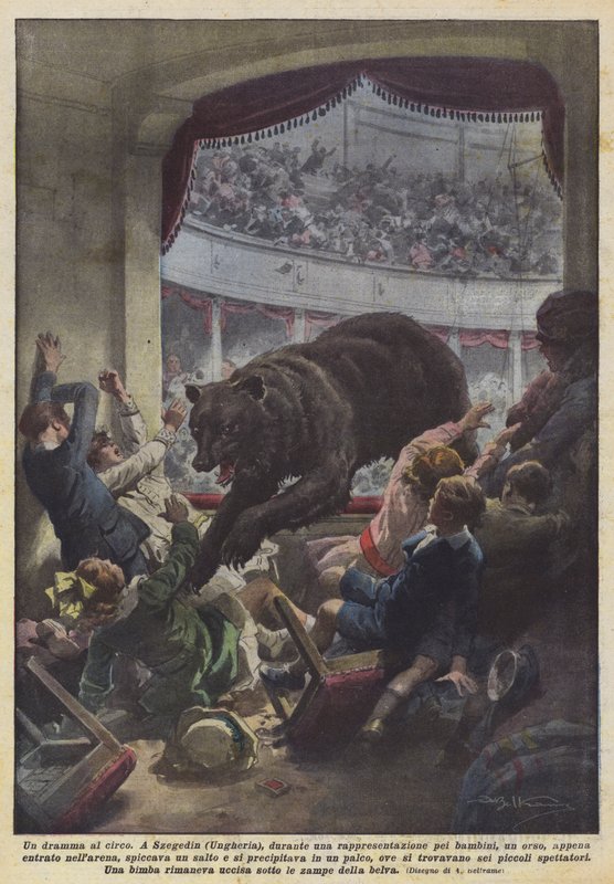 A Drama at the Circus by Achille Beltrame