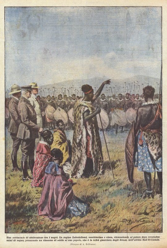 A ceremony of abdication among the blacks by Achille Beltrame