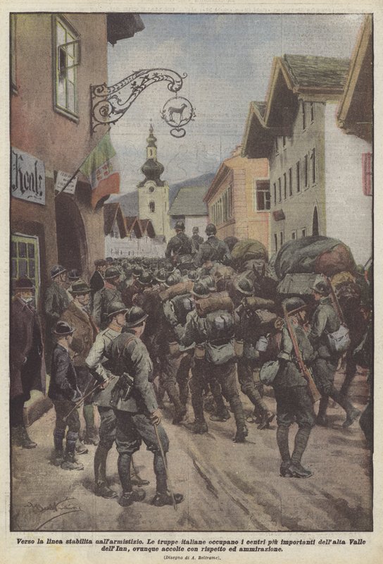 Towards the Line Established by the Armistice by Achille Beltrame