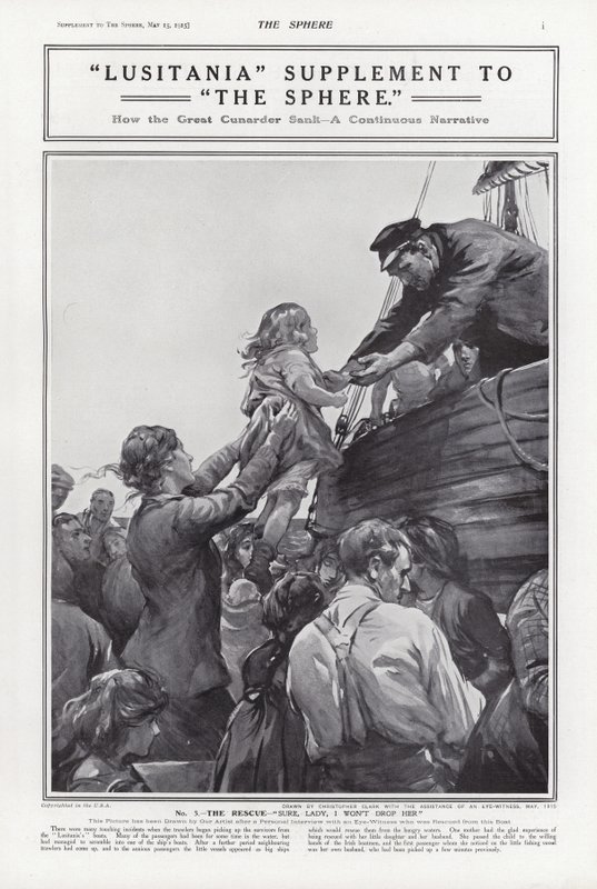 The sinking of the Lusitania, World War I by Addison Thomas Millar