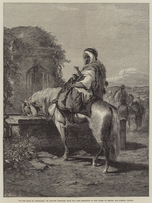 On the Road to Jerusalem by Adolf Schreyer