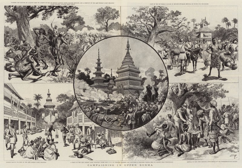 Campaigning in Upper Burma by Adrien Emmanuel Marie
