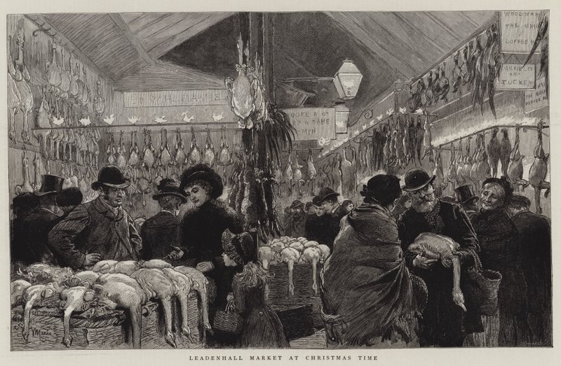 Leadenhall Market at Christmas Time by Adrien Emmanuel Marie