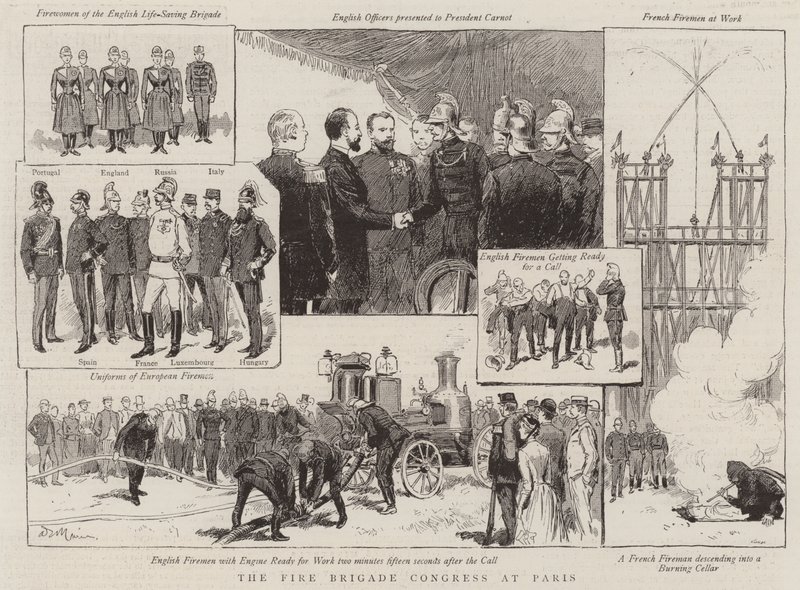 The Fire Brigade Congress at Paris by Adrien Emmanuel Marie