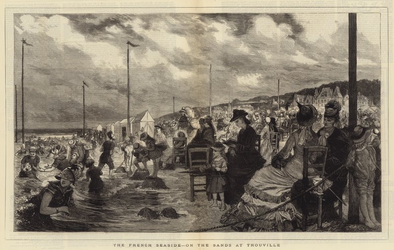 The French Seaside, on the Sands at Trouville by Adrien Emmanuel Marie