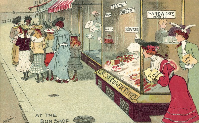 At the Bun Shop by Albert Jnr. Ludovici