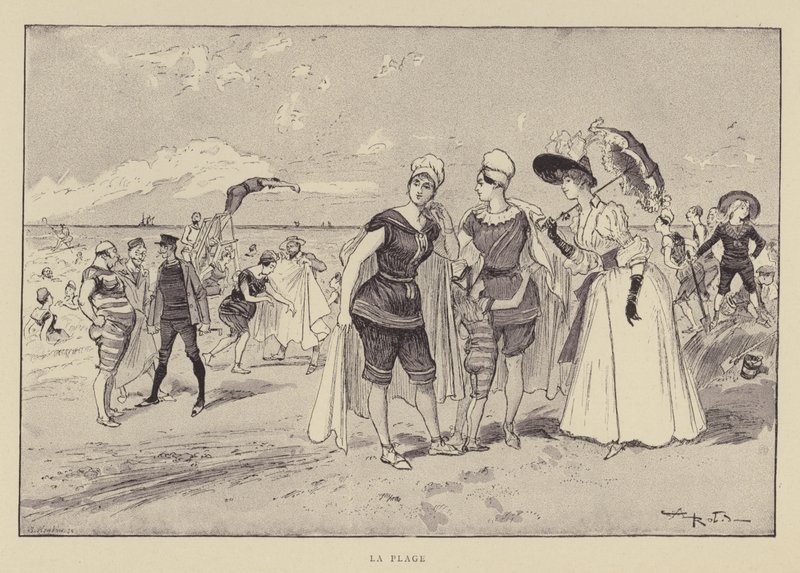 The Beach by Albert Robida