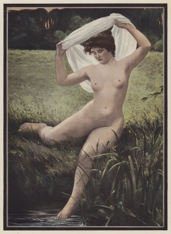 Woman bather by Albert Auguste Fourie