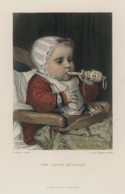 The Little Musician by Albert Anker