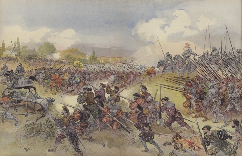 Battle of Ceresole by Albert Robida