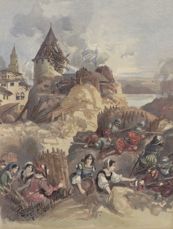 The Women at the Siege of Marseille by Albert Robida