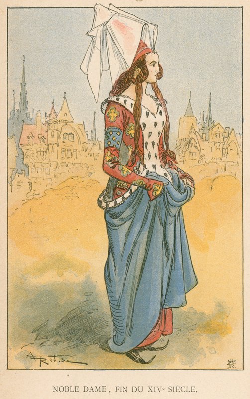 Noble Dame, End of the 14th Century by Albert Robida