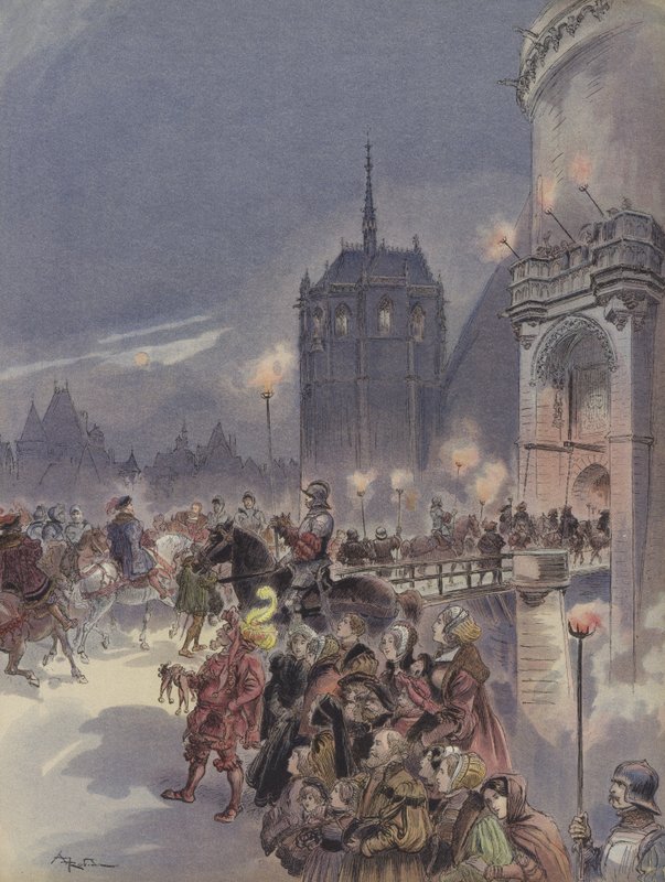 Reception of Charles V at Amboise by Albert Robida