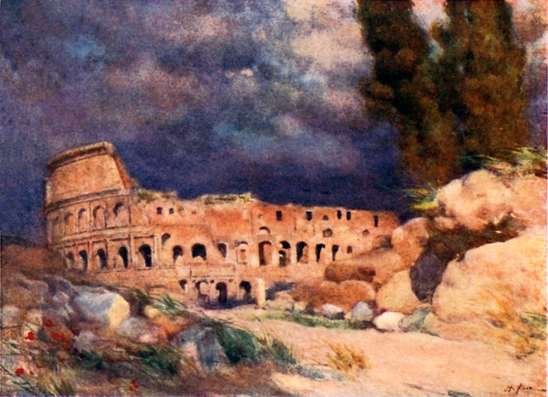 The Colosseum in a Storm by Alberto Pisa