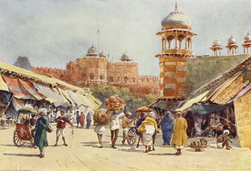 The Bazaar, Agra by Alexander Henry Hallam Murray