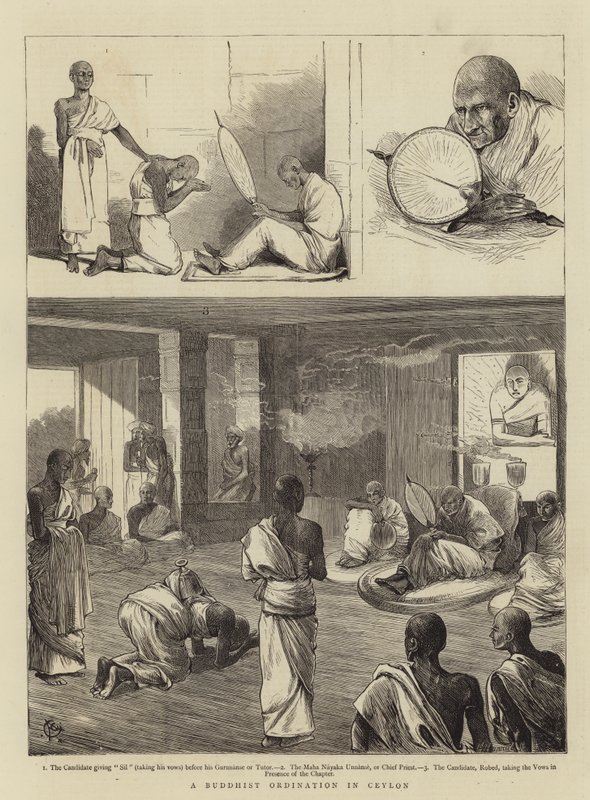 A Buddhist Ordination in Ceylon by Alfred Chantrey Corbould