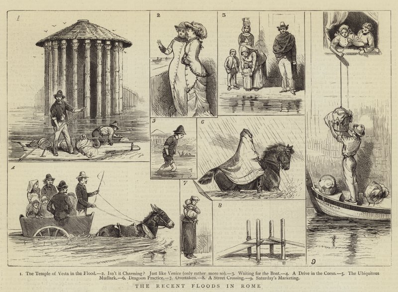 The Recent Floods in Rome by Alfred Chantrey Corbould